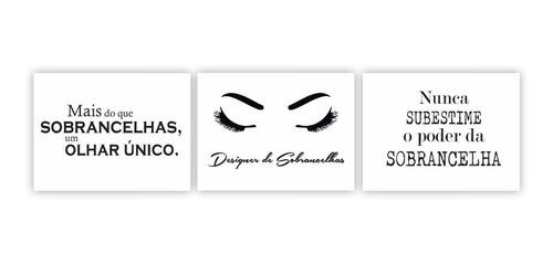 Placa Quadro Mdf 30x40cm Frase Sobrancelha Designer Olhos | Parcelamento sem juros Placa Quadro Mdf 30x40cm Frase Sobrancelha Designer Olhos | Parcelamento sem juros