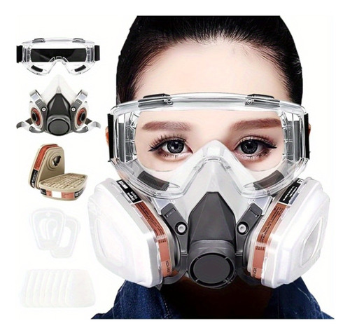 Máscara De Gas Reutilizable De Media Cara Con Respirador
