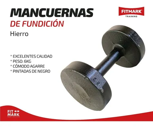 Mancuernas 6 Kg De Fundicion Calidad Premium