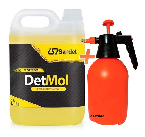 Shampoo 5l Lava Moto Off Road Detmol Sandet + Pulverizador *