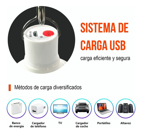 Portatil Recargable Emergencia Usb Luce 80w Led Lámpara Foco