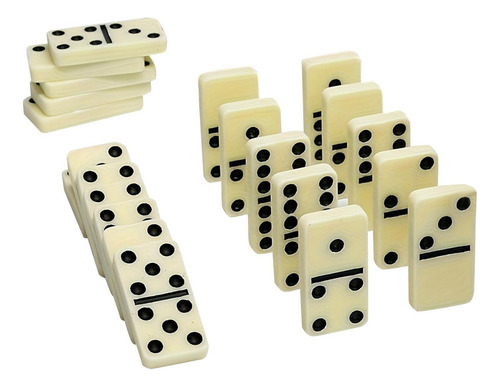 3 Juego De Dominó Double Six, 28 Piezas, Dominó Double