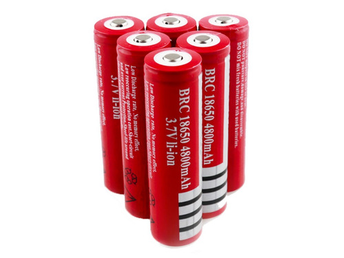 Pack X5 Baterias Recargables Modelo 18650 