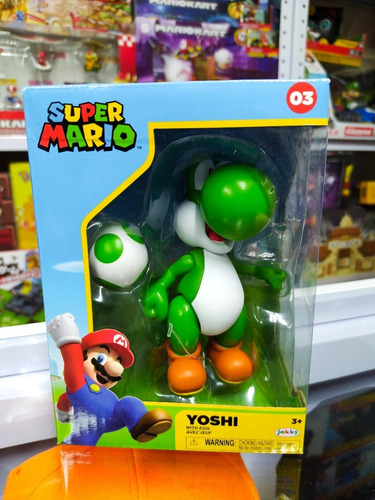 Figura Super Mario Green Yoshi With Egg Huevo Jakks Pacific