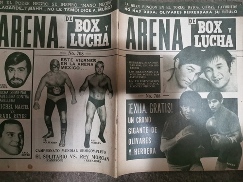 Revista Arena De Box Y Lucha Número 708 ,713 $390 C/u