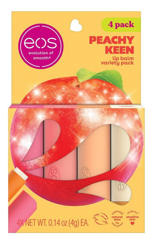 Eos Pack 4 Balsamos De Sabores Peachy Keen 24h
