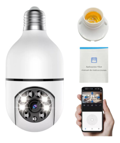 Cámara Foco Bombilla Wifi Compatible iPhone Android