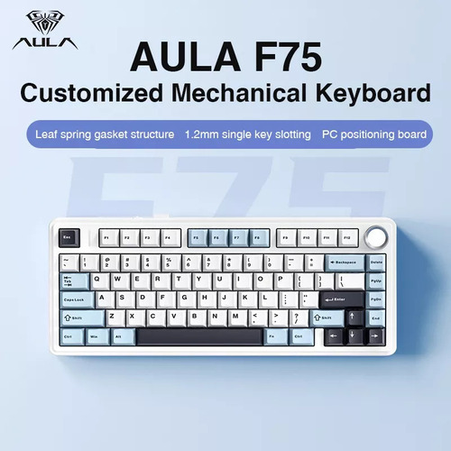 Q0q Teclado De Aula Rgb Inalámbrico F75 Personalizado Con