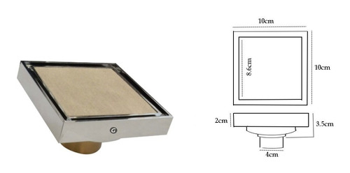 Rejilla Piso De Lujo En Acero 10x10cm