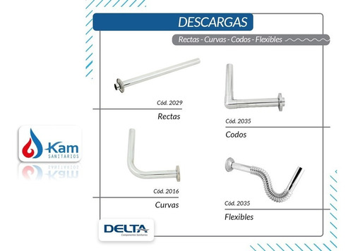 Imagen 4 de 9 de Descarga Flexible Lavatorio 50cm Sifónflex 2035 Delta