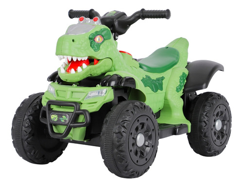Quadriciclo Elétrico Infantil 6v Dino Race Com Bluetooth, Luzes E Sons Unitoys Verde