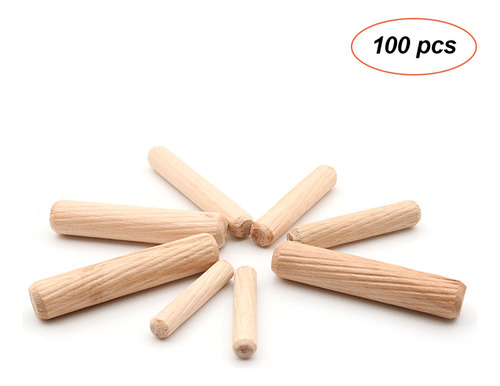 Tarugos De Madera, 100 Piezas, Juego De Alfileres De Madera
