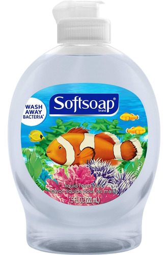 Softsoap Jabon Liquido De Manos  Acuario Series 7.50 Oz