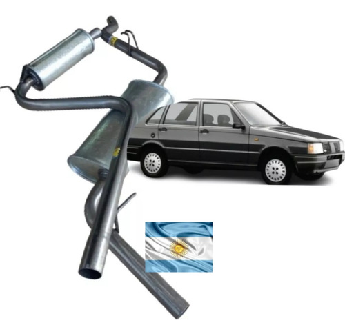 Silenciador Trasero + Silen Delantero Fiat Duna - Reforzado-