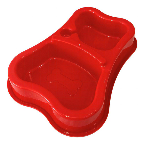 Comedouro Duplo Para Cachorro Gatos Pet Bebedouro Automatico Cor Comedouro Duplo Automatico Vermelho