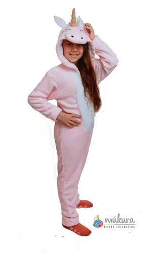 Pijama Térmica Unicornio Kigurumi Disfraz Niños Talla 2 A 6