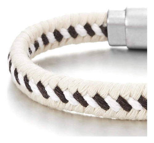 Coolsteelandbeyond Pulsera De Cuerda De Algodón Trenzada Par