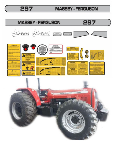 Adesivos Trator Massey Ferguson 297 Advanced Ca-05471 Mq