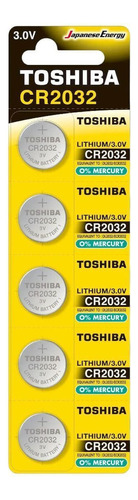 Pilha Moeda Lithium 3v Cr2032 C/ 5 Pilhas Toshiba