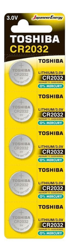 Pilha Moeda Lithium 3v Cr2032 C/ 5 Pilhas Toshiba Original