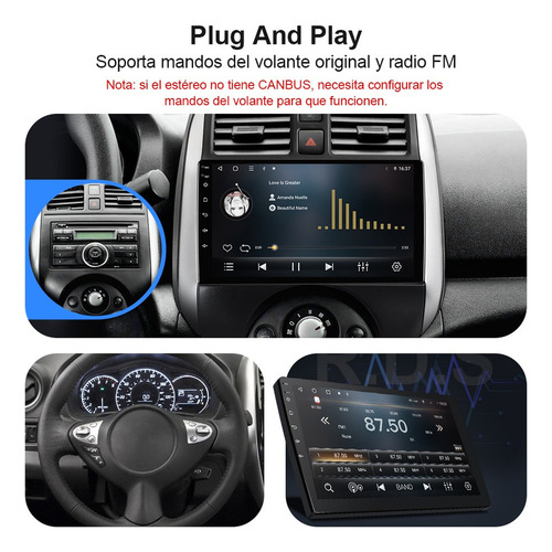 Estéreo Cámara 2+32gb Para Nissan Versa Note 2012-2015 Gps