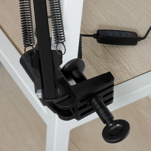 Lámpara Usb Flex Brazo Flexible Dimmer Reg. Luz Metal Gato