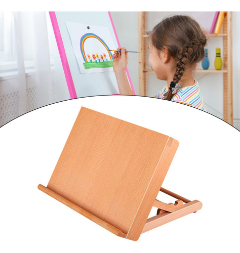 Caballete De Mesa De Madera Para Pintar Ángulo Ajustable De