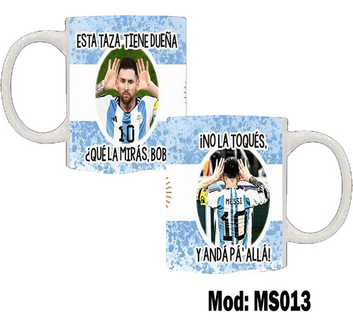 Taza Messi Argentina Niñas Niños Plástico Mod Ms 013 11 Onza