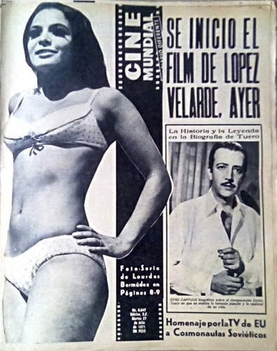 Cine Mundial. Lourdes Bermúdez, E. Tuero, Telonius Monk 1971 (Usado)