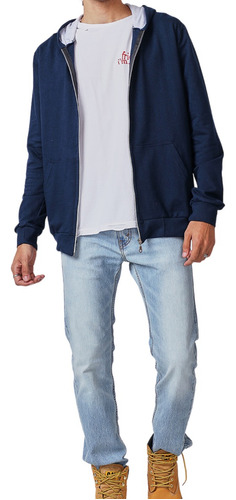 Campera Hombre Algodon Rustico Liviana Nueva Buzo Con Capuch