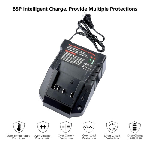 Imagen 2 de 6 de Cargador De Baterias Bosch P/ Herramientas Inalambricas 18v