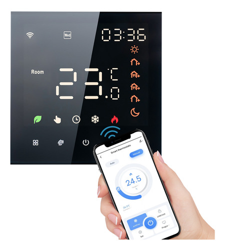 Controle De Voz Com Termostato Wifi Para Aquecimento Por P
