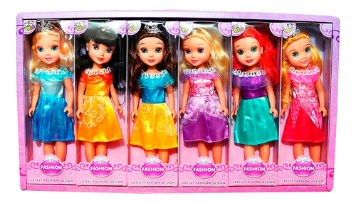Muñecas Princesas Disney Muñecas Coleccion X 6 Pcs Niñas