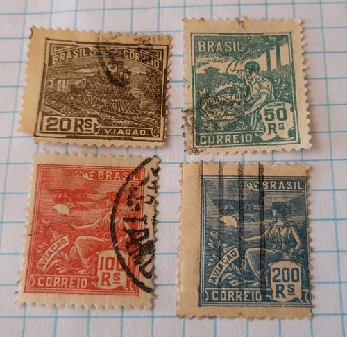 Sello Postal - Brasil - Alegorias - 1920