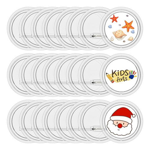 Paquete De 20 Insignias Acrílicas Para Botones, 3 Pulgadas,