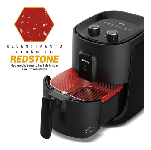 Fritadeira Air fryer philco 5,5l redstone 1500w