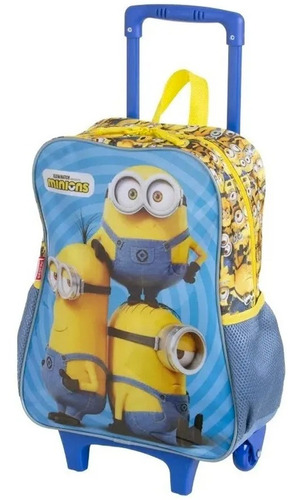 Mochila Escolar Minions Infantil Tam G Rodinha Sestini