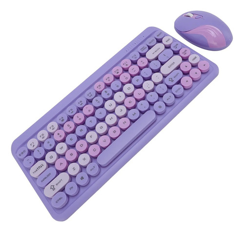 Teclado E Mouse Hk-08 Sem Fio Portátil Usb Com Receptor Teclado Feminino