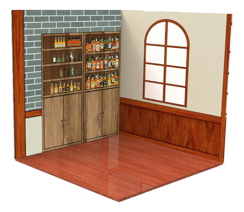 1:12 Pano De Fundo Cena Modelo Organizador De Casa De Chá