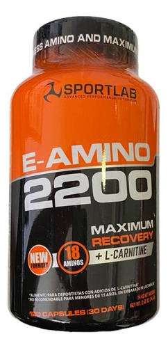 E Amino 2200 - 120 Caps, Crecimiento Muscular, Aminoacidos