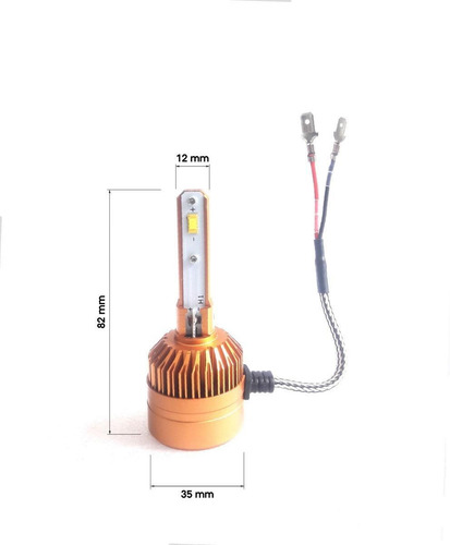 Imagen 5 de 8 de S&d Kit 2 Focos Hyper Leds H1 Chip Phillips 8000 Lm 6000k