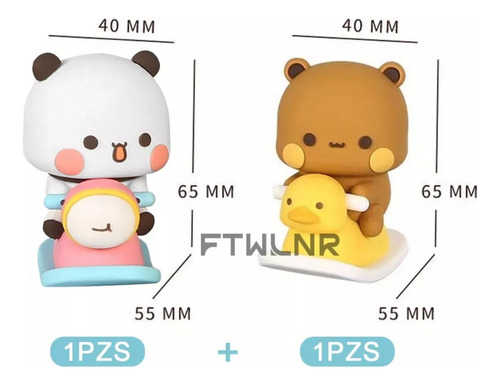 Figuras De Bubu Y Dudu 4 Pcs Juguetes Oso Panda De Colección