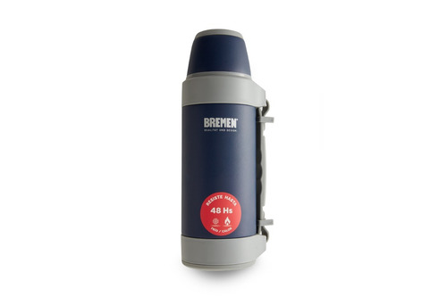 Imagen 2 de 8 de Termo Acero Inoxidable 1.2 Lts + Yerbera H/48 Hs Bremen 7133
