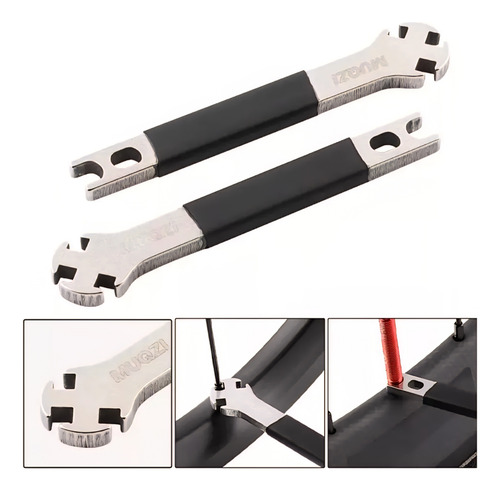 Llave Para Ajustar Y Estirar Rayos Bicicleta 5 Funciones