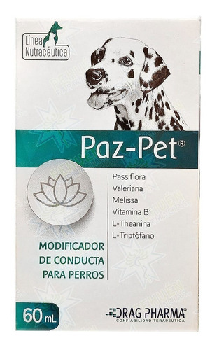 Paz-pet 60 Ml Tranquilizante Modificador Conducta Perros
