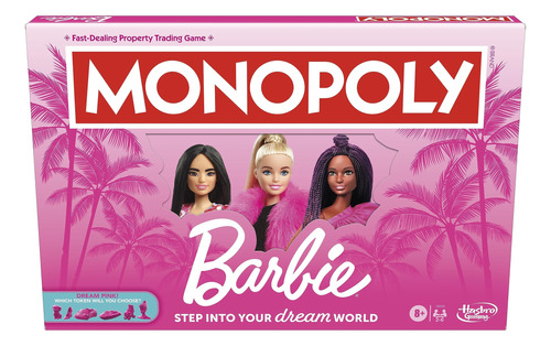 Monopoly: Barbie Edition - Juego De Mesa Para Niños De 8 A.