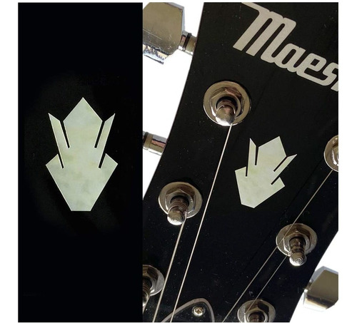 Inlay Calcomanía Guitarra Headstock En Rp Theme  2pcs Set Lp