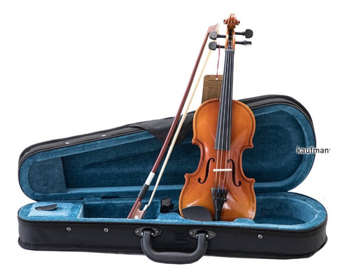 Imagen 1 de 8 de Kit Completo Violín Estuche Arco Y Brea 4/4 3/4 1/4 1/8 1/16