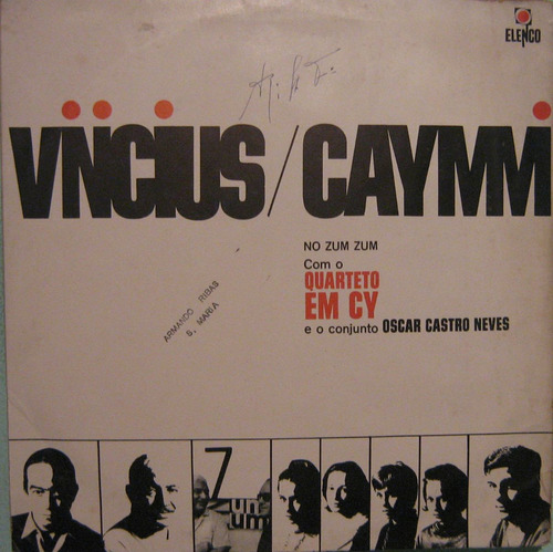 Vinicius/caymmi - No Zum Zum C/quarteto Em Cy/oscar C Neves