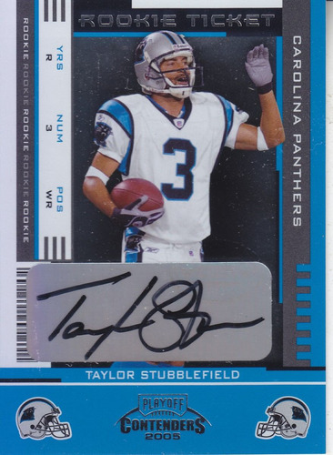 2005 Playoff Contenders Rookie Autografo Taylor Stubblefield